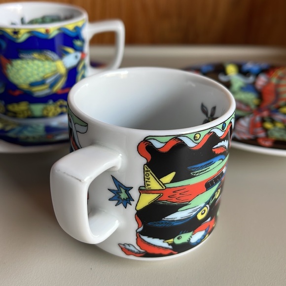 Bopla Switzerland Original porcelain Espresso Cup And Saucer Set HTF Evolution - Picture 4 of 13